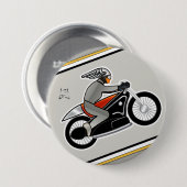 Art Deco Motorfiets (3" pin) Ronde Button 7,6 Cm (Voorkant /achterkant)