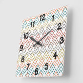 Art Deco Mountains Vierkante Klok (Hoek)