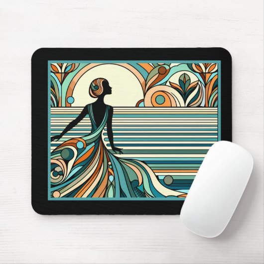 Art Deco Mouse Pad Muismat (Met muis)