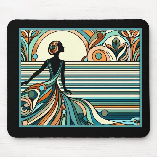 Art Deco Mouse Pad Muismat (Voorkant)