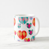 Art Déco Mug de café de Saint-Valentin (Devant droit)