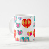 Art Déco Mug de café de Saint-Valentin (Devant gauche)