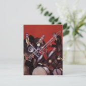  Art Deco Music, Jazz Band Uitnodiging (Staand voorkant)