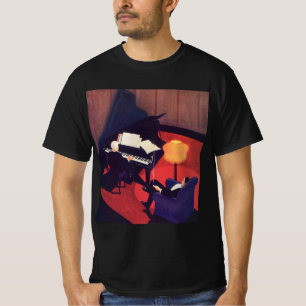 Art Deco muziek lounge piano speler pianist vintag T-shirt