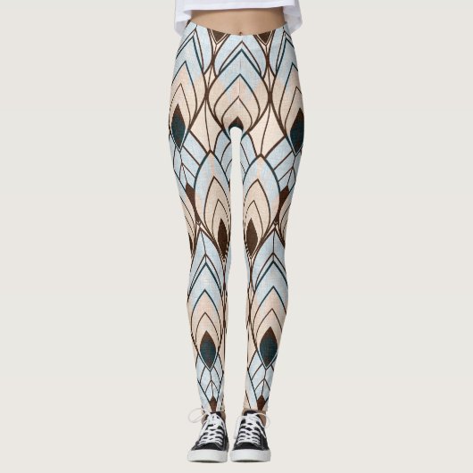 Art Deco: naadloos getextureerd Ornament. Leggings (Voorkant)