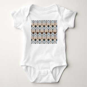 Art Deco: naadloos getextureerd Ornament. Romper
