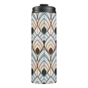 Art Deco: naadloos getextureerd Ornament. Thermosbeker