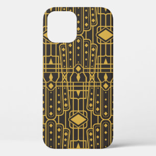 Art Deco naadloos luxe geometrische patroon. Golde iPhone 12 Hoesje