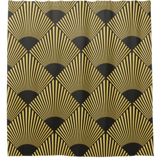Art Deco naadloos patroon Douchegordijn (Voorkant)