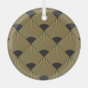 Art Deco naadloos patroon Glas Ornament