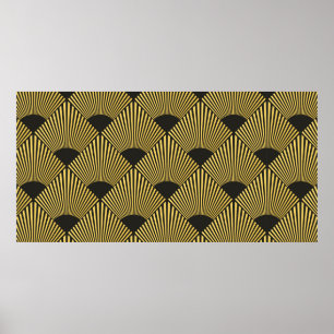 Art Deco naadloos patroon Poster