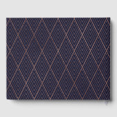 Art Deco Navy Gold Custom Wedding Gastenboek (Achterkant)