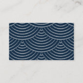 Art Deco Navy String Lights Website Enclosure Kaar Informatiekaartje (Achterkant)
