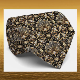 Art Deco nepzijden stropdas Luxe herenmode