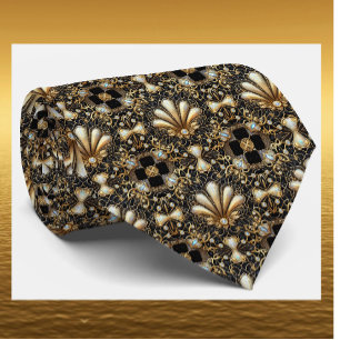 Art Deco nepzijden stropdas Luxe herenmode