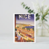 Art Deco Nice France briefkaart (Staand voorkant)