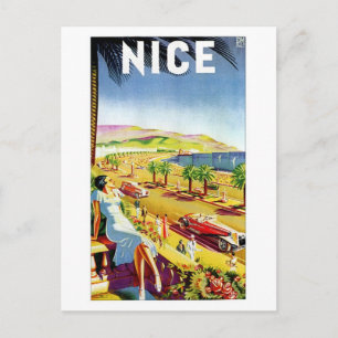 Art Deco Nice Franse riviera Briefkaart
