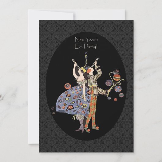 Art Deco Nieuwjaar Kaart (Voorkant)