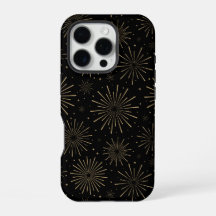 Art deco nieuwjaarsavond vuurwerk telefoonhoesje