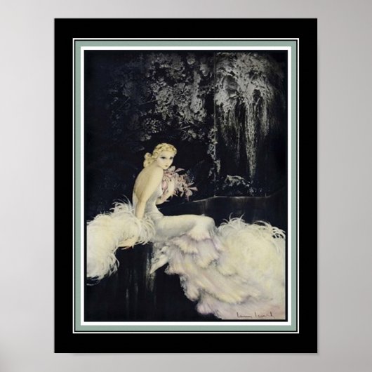 Art Deco "Night Garden" van Louis Icart Poster (Voorkant)