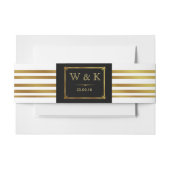 Art Deco nodigen buikband gouden GATSBY print Uitnodigingen Wikkel (Voorkant Voorbeeld)