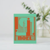 Art Deco Noel Kerst sjabloon (Staand voorkant)