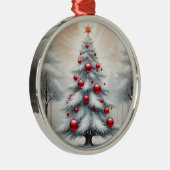 Art Déco Noël Rouge Ornements hiver (Droite)