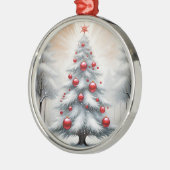 Art Déco Noël Rouge Ornements hiver (Gauche)