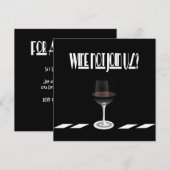 Art Deco Noir Chic Cocktail Party Kaart (Voorkant / Achterkant)