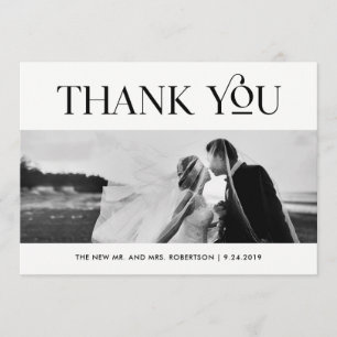 Art déco noir et blanc Merci photo mariage