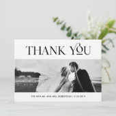 Art déco noir et blanc | Merci photo mariage (Debout devant)