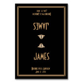 Art Déco Noir Grand Gatsby Mariage Cartes de Place (Par défaut)