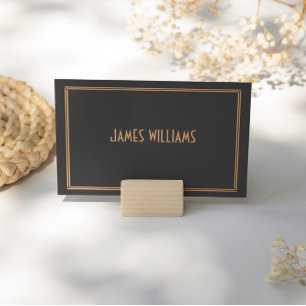 Art Déco Noir Grand Gatsby Place Fixation Cartes