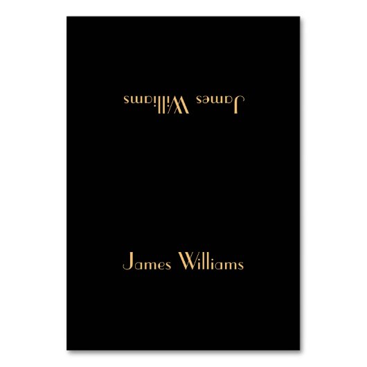 Art Déco Noir Grand Gatsby Place Fixation Cartes (Par défaut)