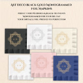 Art Déco Noir Or Monogramme
