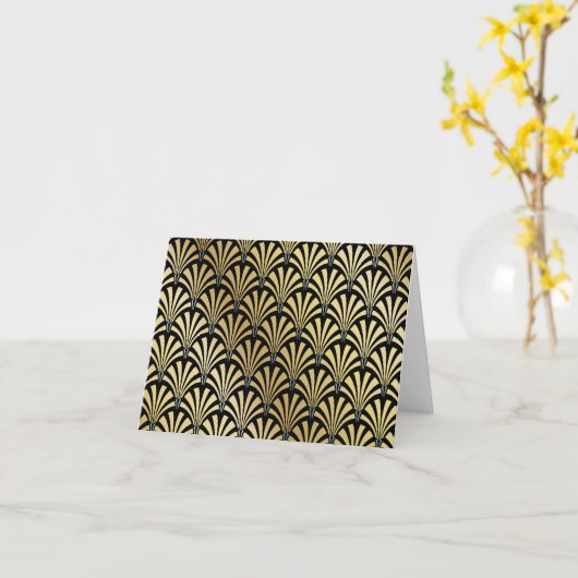 Art Deco Note Kaart (Gele Bloem)