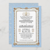 Art Deco Nouveau Gatsby Style Gold in Lace Kaart (Voorkant / Achterkant)