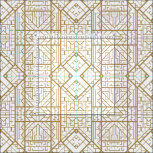 Art deco,nouveau,goud,wit,elegant,chic,patroon,t stof