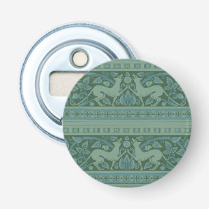 Art Deco Nouveau Hond Natuur Dierenpatroon Button Flesopener