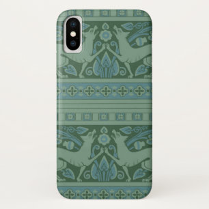Art Deco Nouveau Hond Natuur Dierenpatroon iPhone X Hoesje