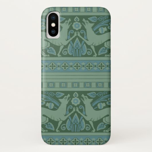 Art Deco Nouveau Hond Natuur Dierenpatroon Case-Mate iPhone Case (Achterkant)