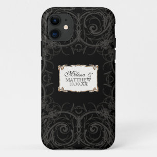 Art Deco Nouveau Lace in Gold Kijk op maat iPhone 11 Hoesje