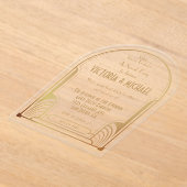 Art Deco Nouveau Speak Easy Party Gold & Black Acryl Uitnodigingen (Laagn)