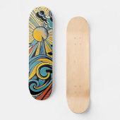 Art Deco Ocean Dreams Skateboard (Voorkant)