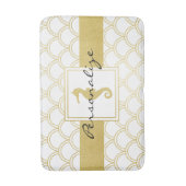 Art Deco Ocean Wave Gold Seahorse Beach House Badmat (Voorkant Verticaal)