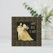 Art Deco of Save the Date Kaart (Staand voorkant)