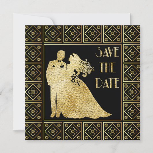 Art Deco of Save the Date Kaart (Voorkant)