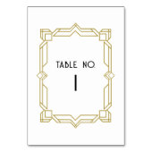 Art Deco Old Hollywood 1920's Table Number Kaart (Voorkant)