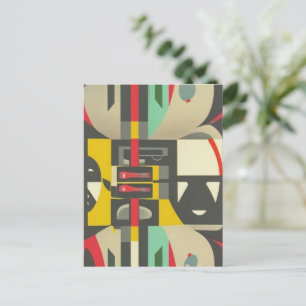 Art Deco ontmoet Mid-Century Modern Briefkaart