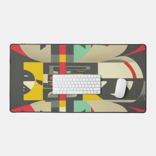 Art Deco ontmoet midden eeuw modern Bureaumat (Keyboard & Muis)